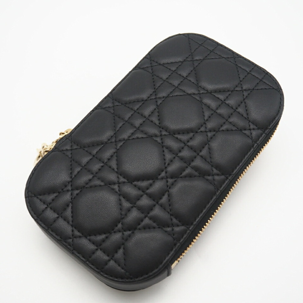 CHRISTIAN DIOR Black Lambskin Leather Shoulder Bag - Picture 4 of 12